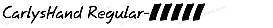 CarlysHand Regular字体转换